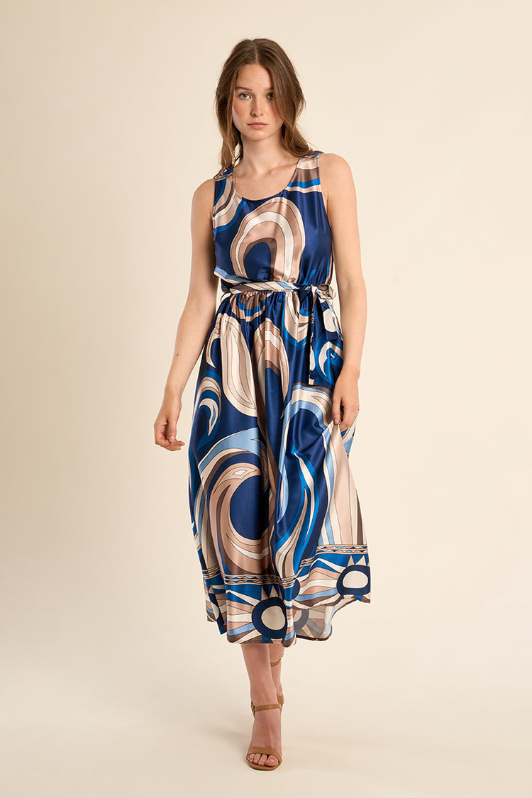 Molly Bracken Woven Dress | Navy Athena Print