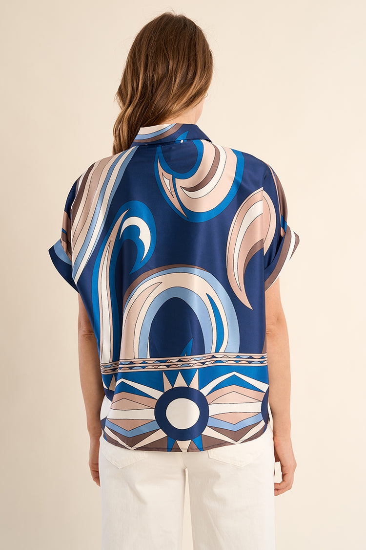 Molly Bracken Woven Shirt | Navy Athena Print