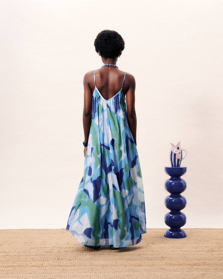 FRNCH Andaman Dress | Nenufar Bleu print