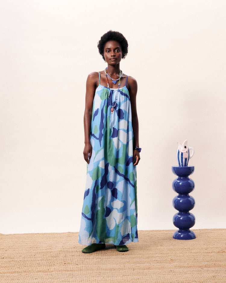 FRNCH Andaman Dress | Nenufar Bleu print