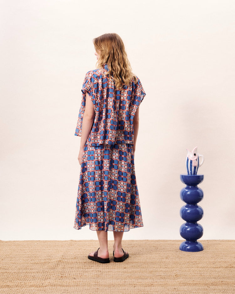 FRNCH Chrysocolle Shirt | Azulejos print