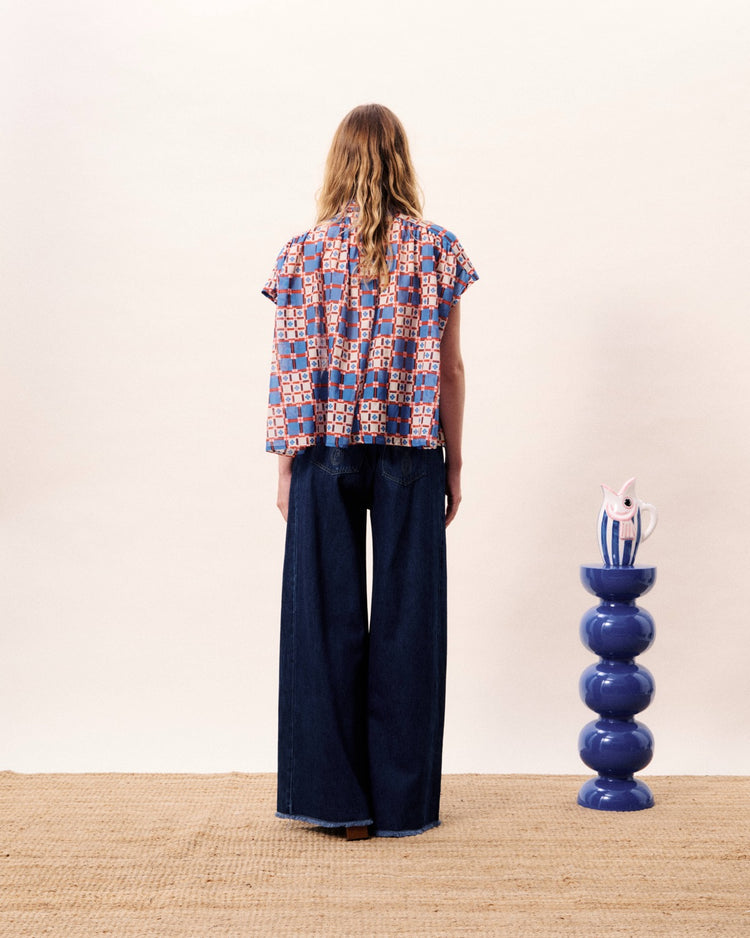 FRNCH Chrysocolle Shirt | Azulejos print