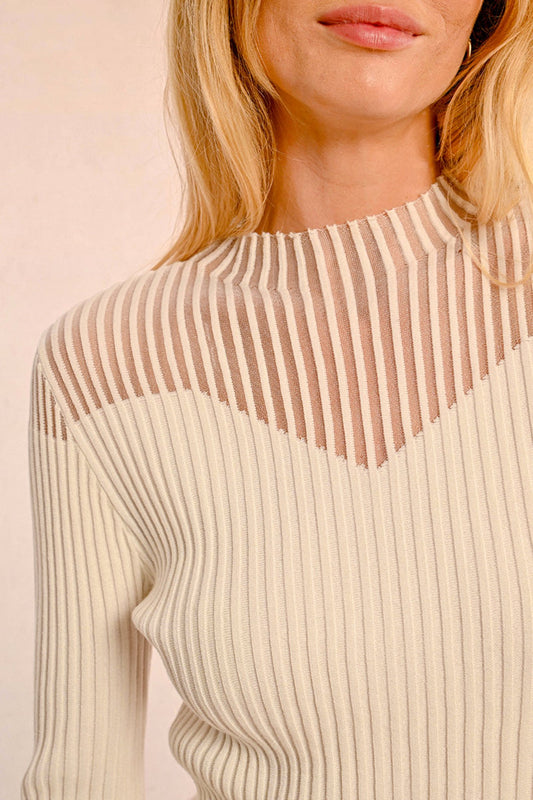 Molly Bracken White Knitted Sweater