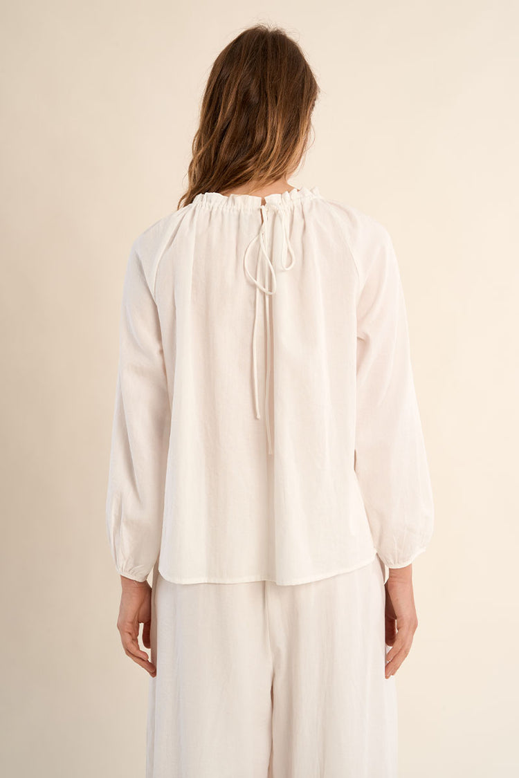 Molly Bracken Woven Blouse | White
