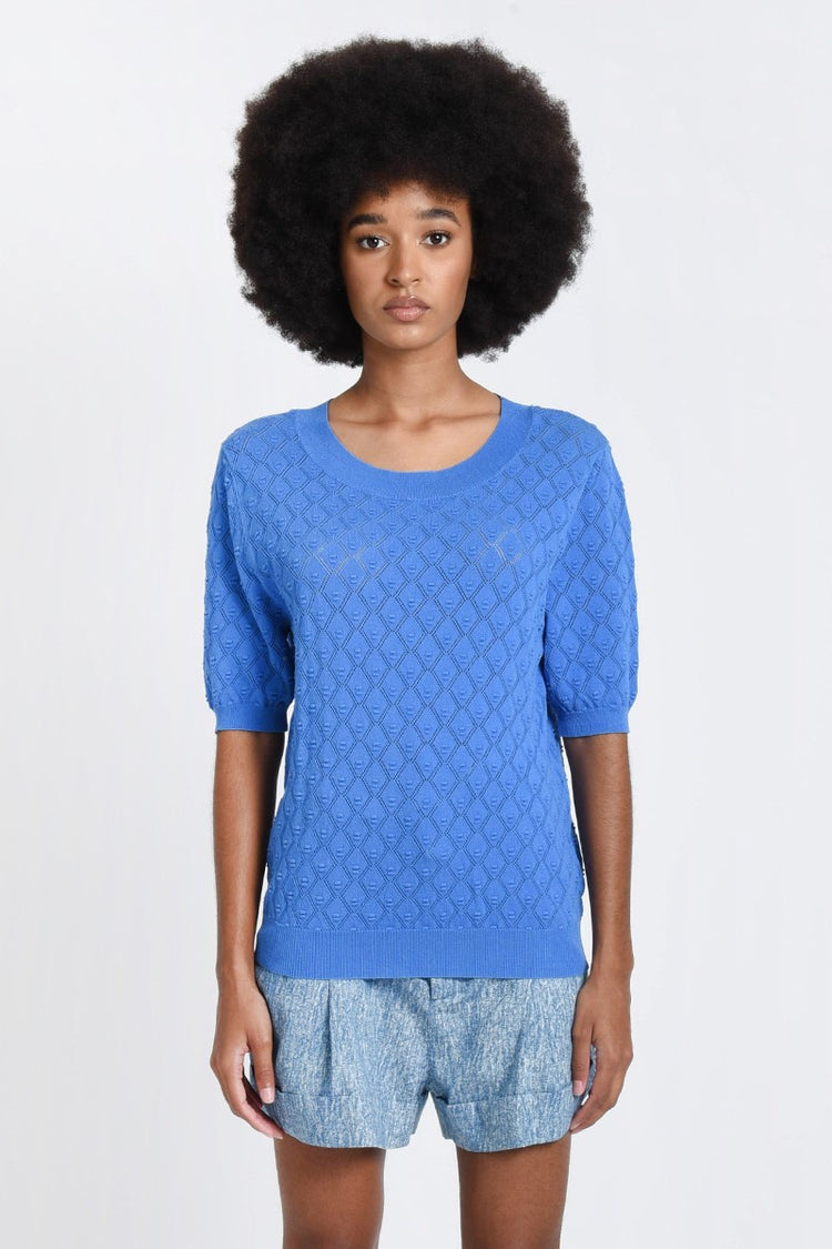 Lili Sidonio Weave Sweater - Blue