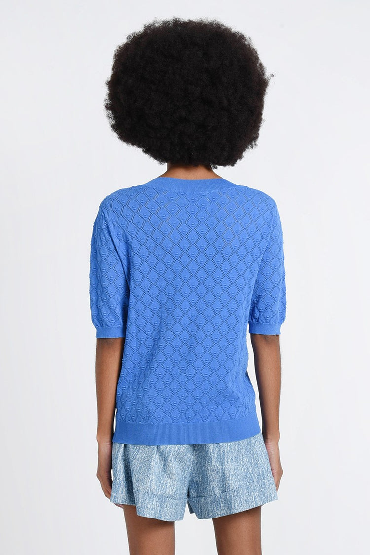 Lili Sidonio Weave Sweater - Blue