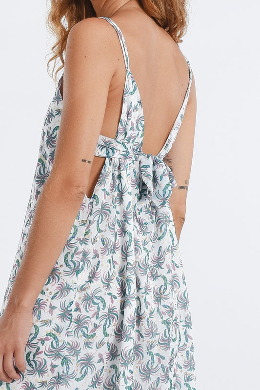 Lili Sidonio Charline Mini Dress with Tie Back