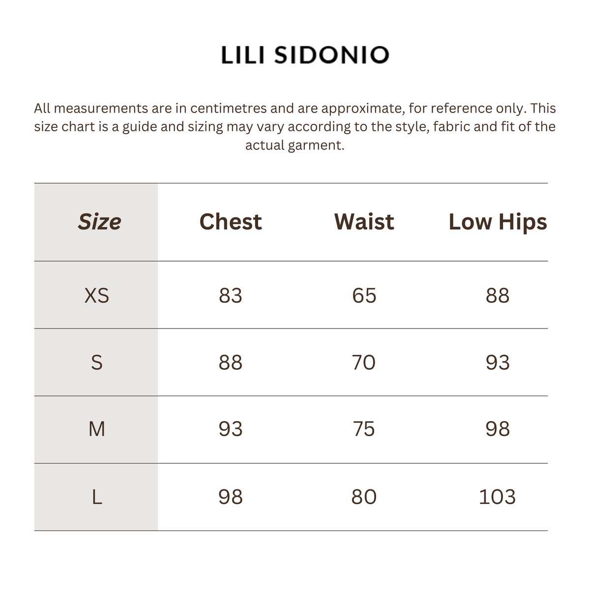 Size Guide