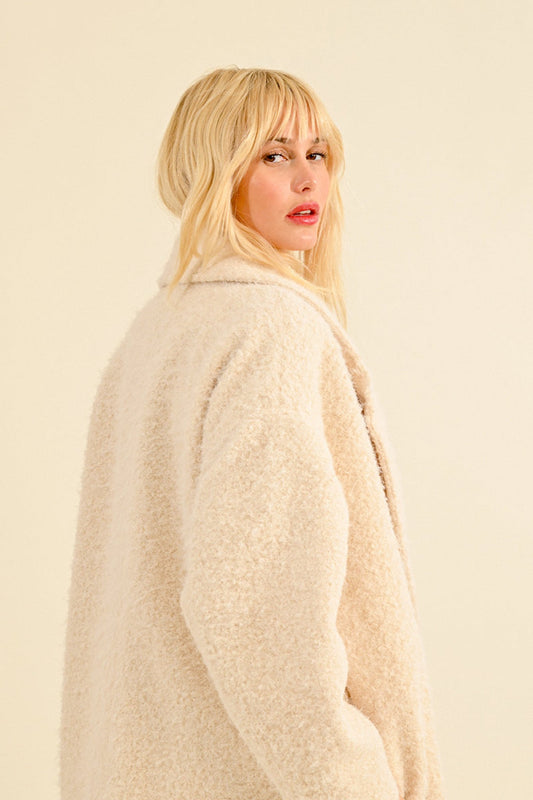 Lili Sidonio White Woven Coat