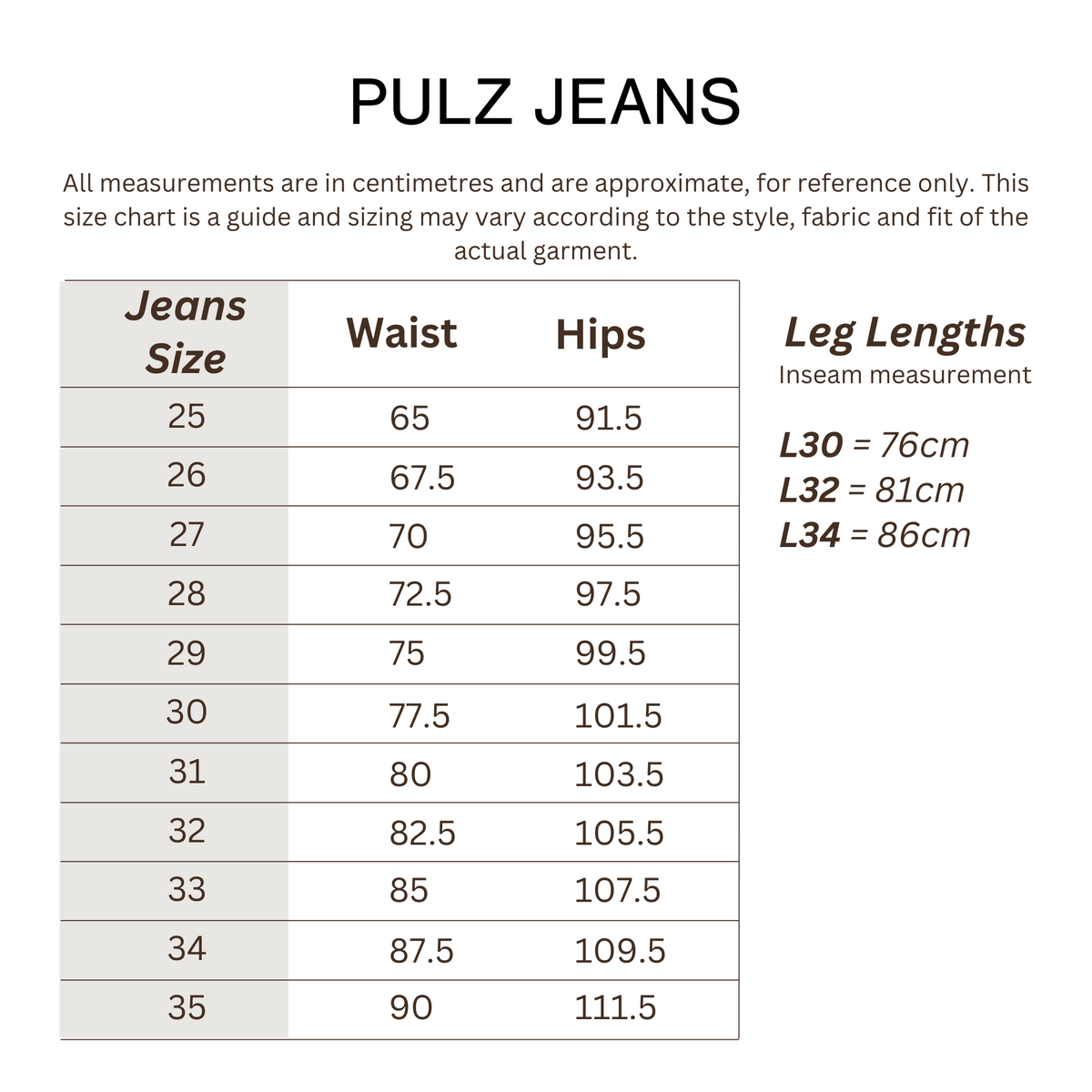 Size Guide