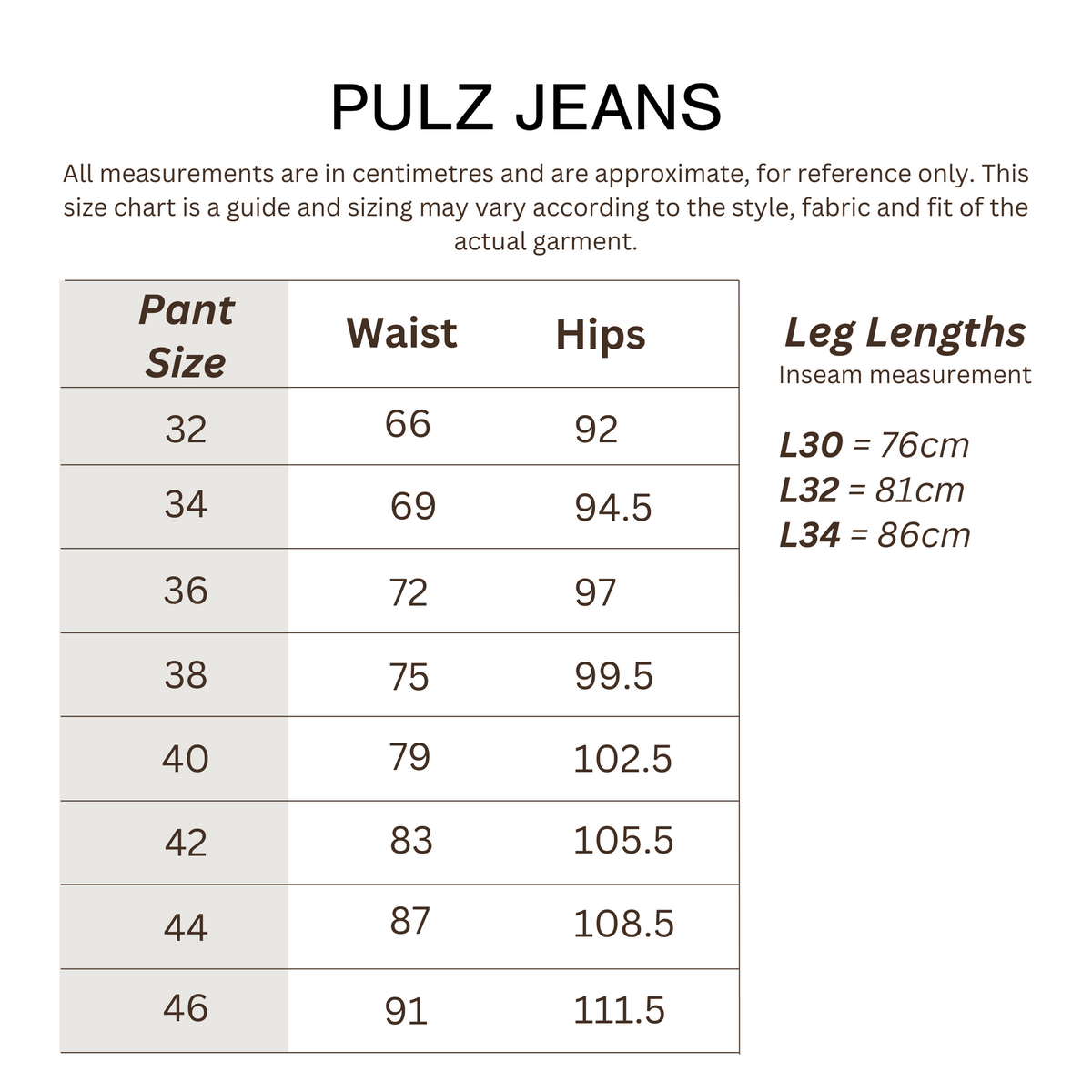 Size Guide