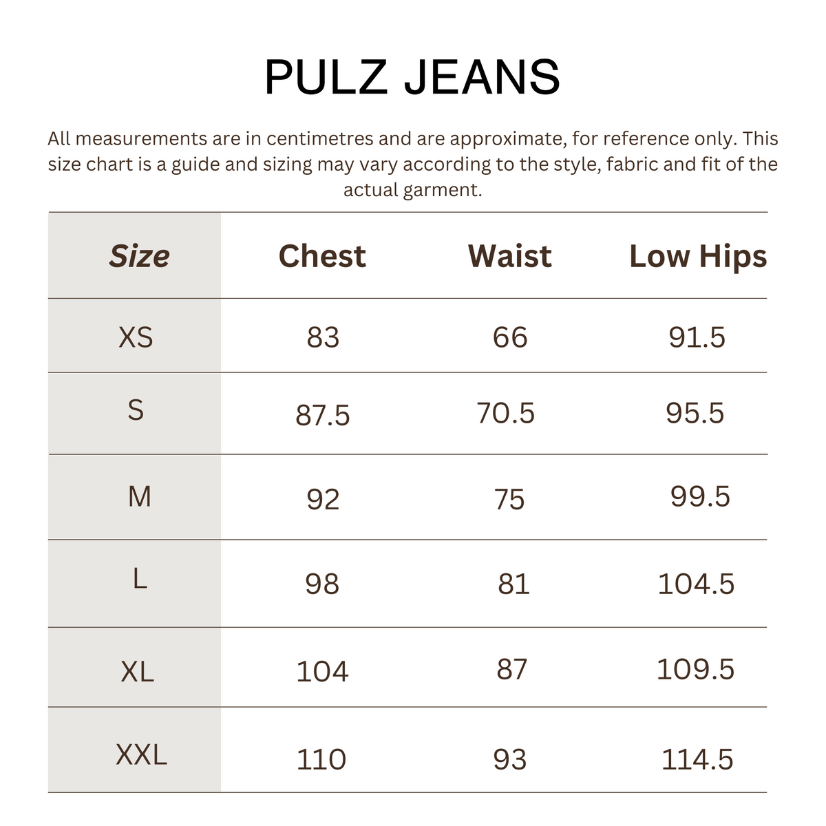 Size Guide
