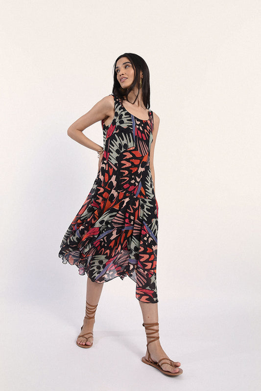 Molly Bracken Sleeveless Bold Print Dress