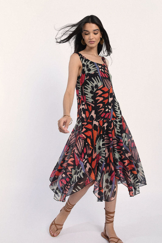 Molly Bracken Sleeveless Bold Print Dress