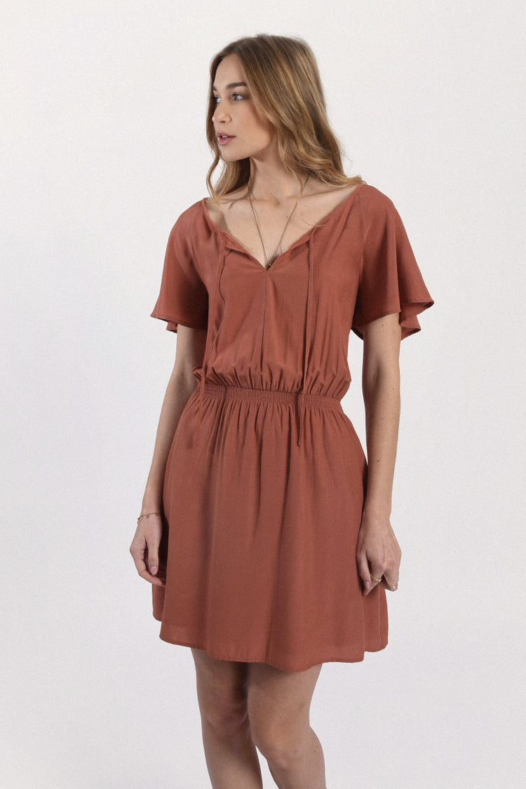 Molly Bracken Fit and Flare Caramel Dress