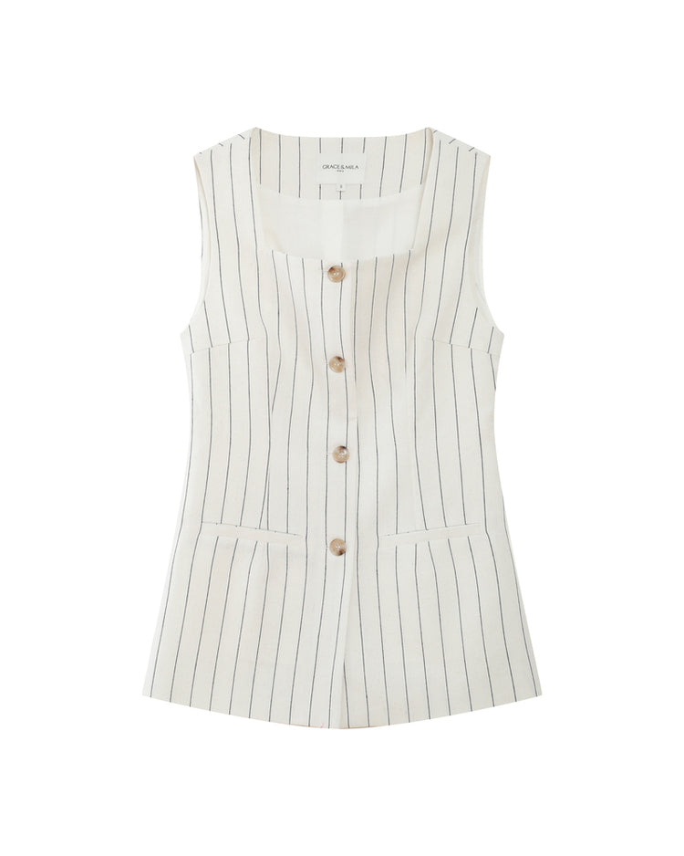 Grace & Mila  Vic Jacket | White