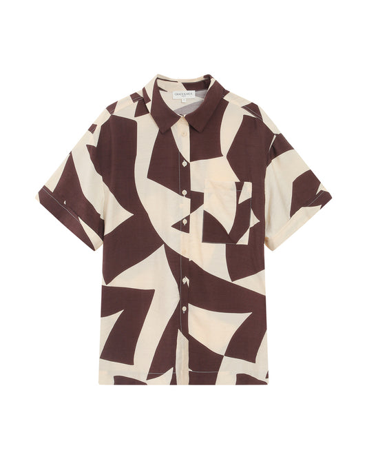 Grace & Mila Veil Shirt | Chocolate