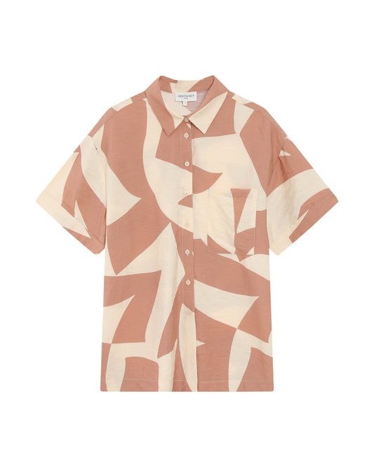 Grace & Mila  Veil Shirt | Mocha