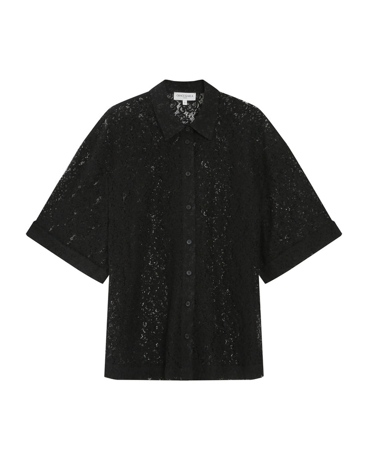 Grace & Mila  Vendel Shirt | Noir (black)