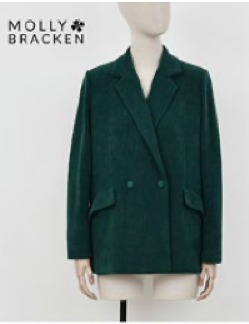 Molly Bracken Double Breasted Jacket - Green