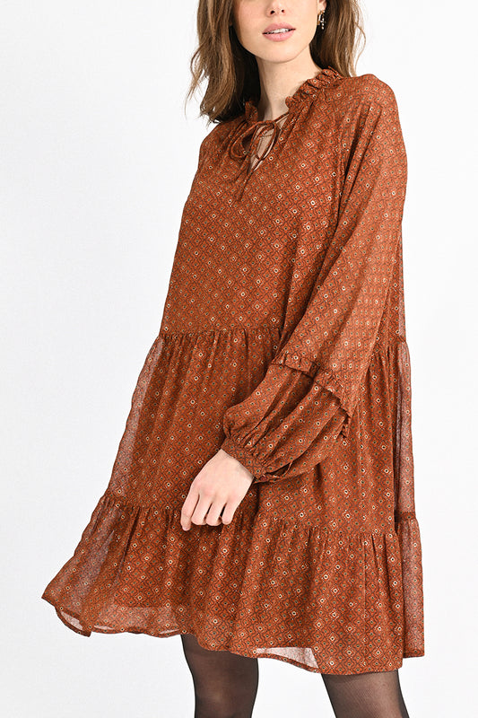 Molly Bracken Midi Dress - Rust