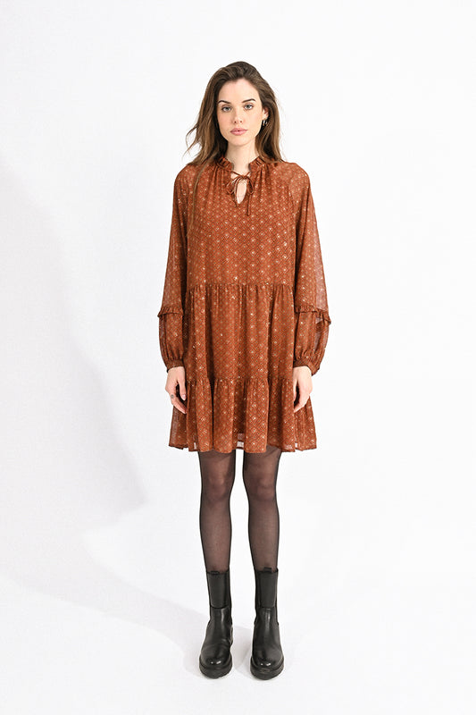 Molly Bracken Midi Dress - Rust