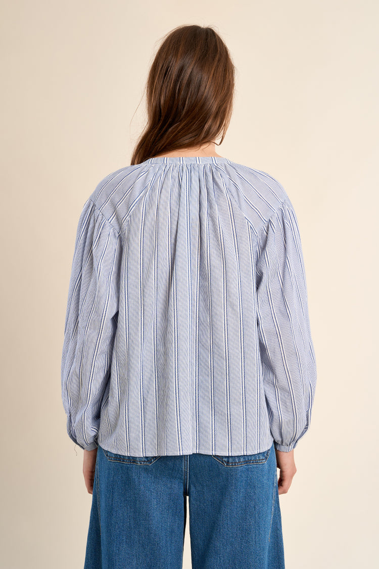 Molly Bracken Woven Blouse | Blue