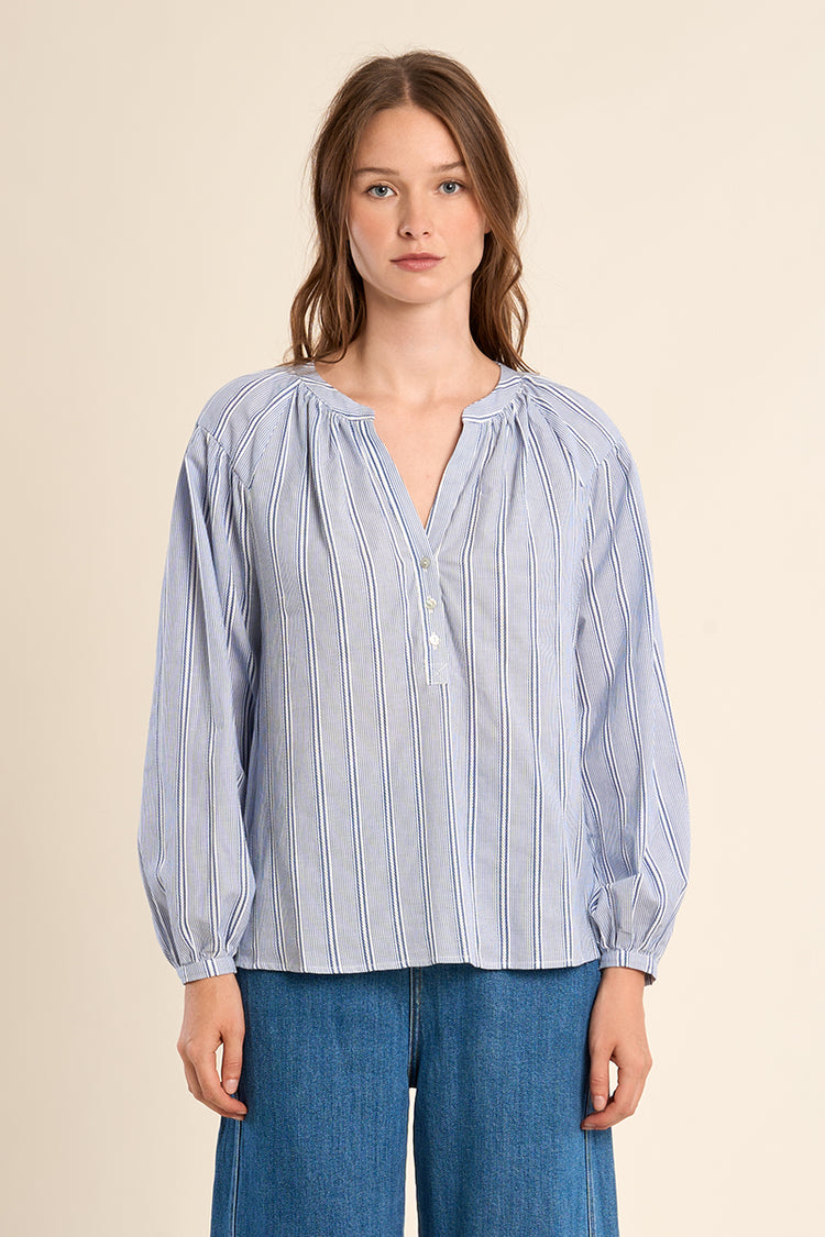 Molly Bracken Woven Blouse | Blue