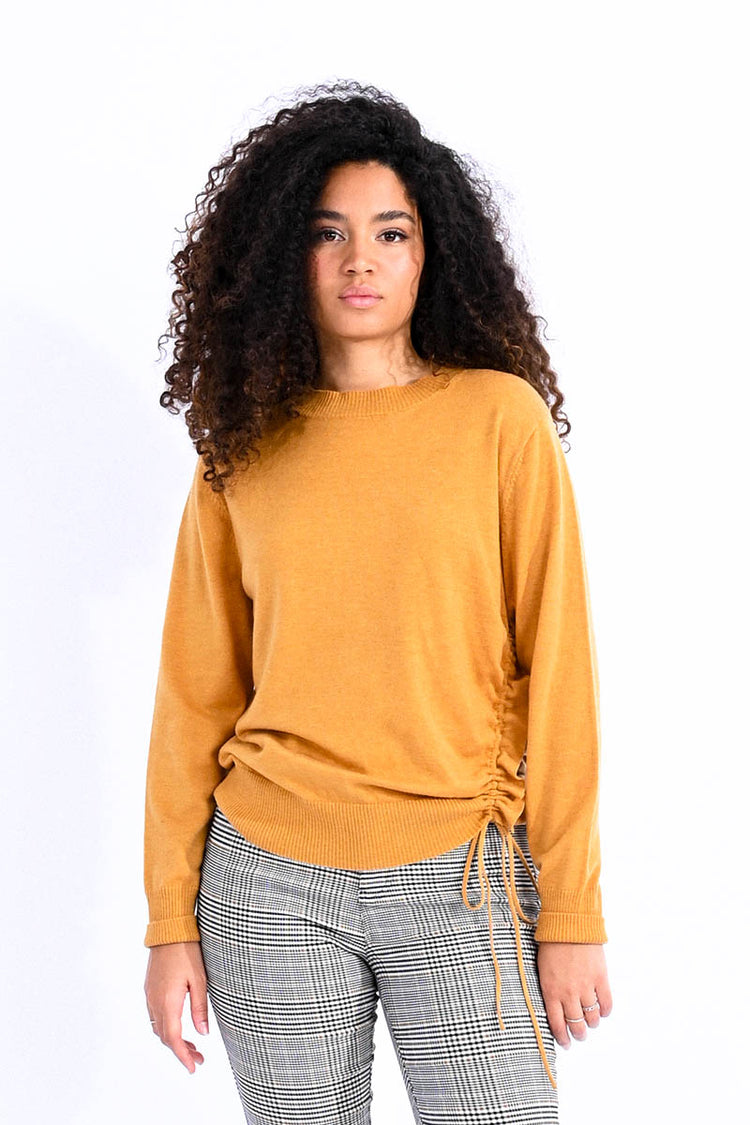 Lili Sidonio Side Cinch Sweater - Saffrom