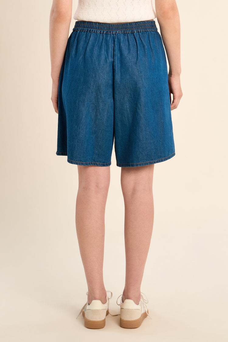 Molly Bracken Woven Shorts | Mid Blue