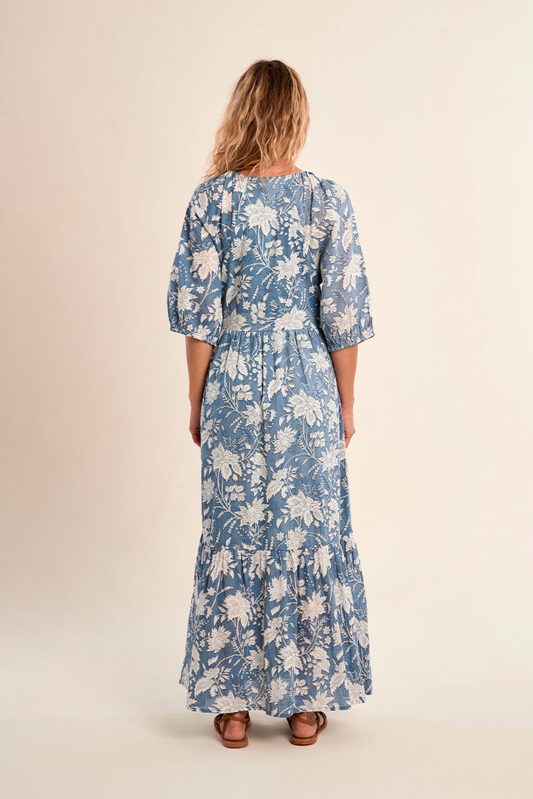 Molly Bracken Woven Dress | Blue Diviya Print