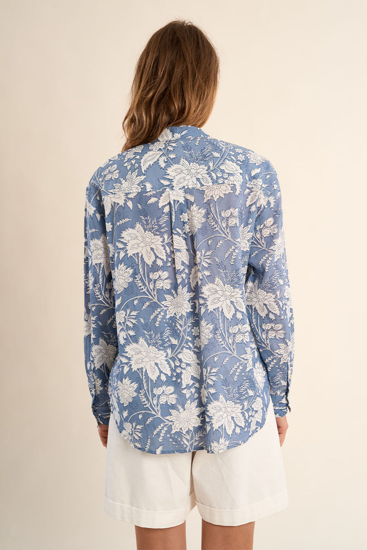 Molly Bracken Woven Shirt | Blue Diviya Print