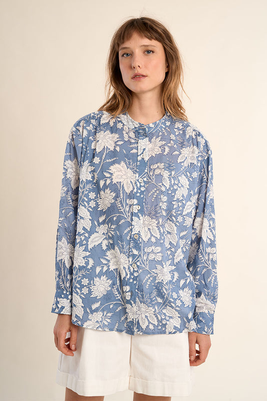 Molly Bracken Woven Shirt | Blue Diviya Print