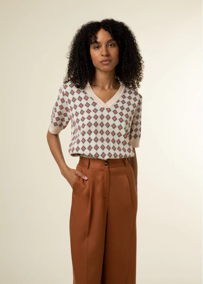 FRNCH Philo Wide Trousers- Ocre