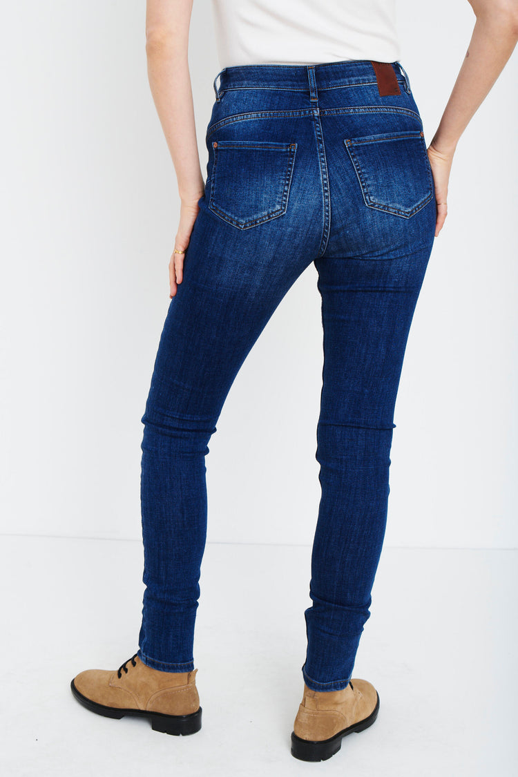Pulz Liva Jeans Ultrahigh Waist Skinny - Medium Denim 30inch Leg