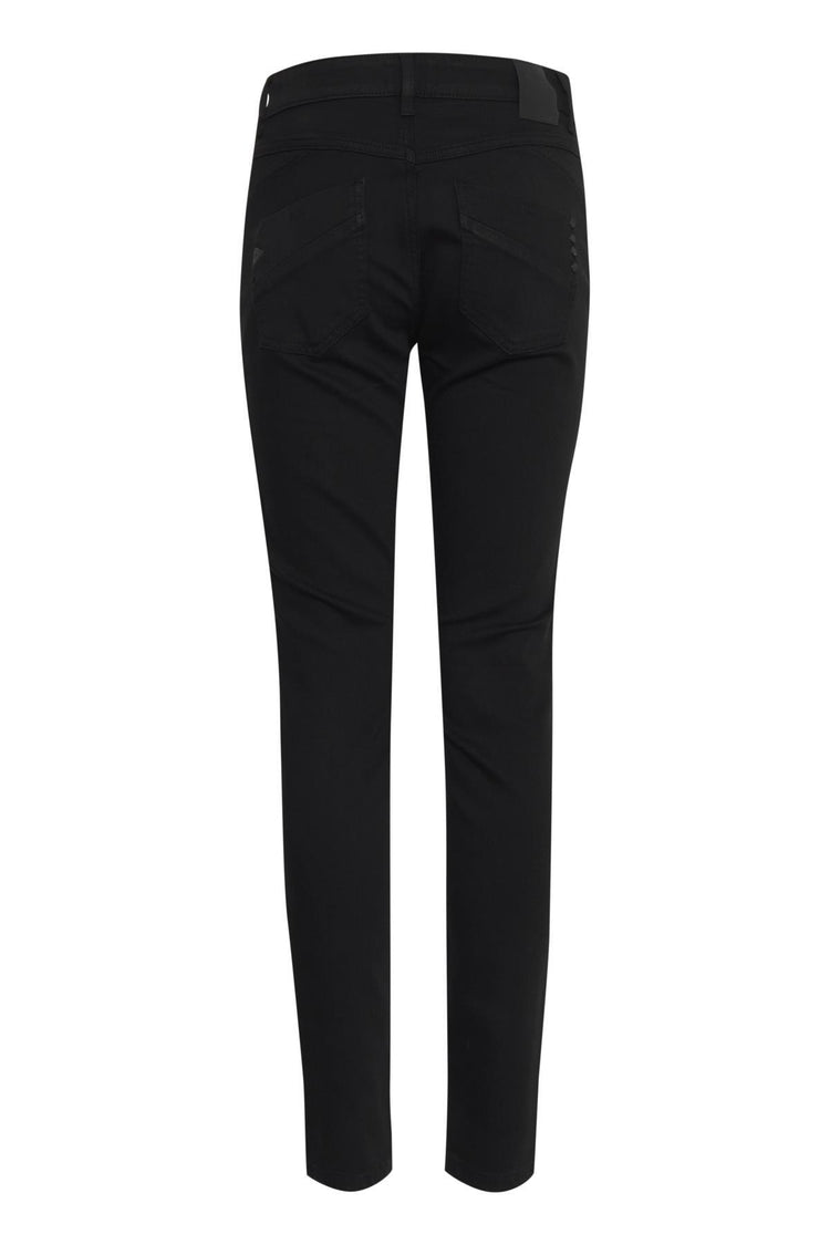 Pulz Emma Jeans Highwaist Skinny Leg - Black Denim 30inch Leg