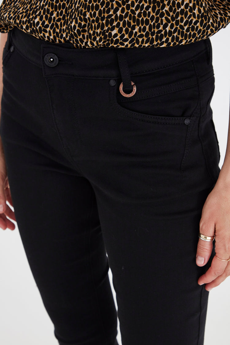 Pulz Emma Jeans Highwaist Skinny Leg - Black Denim 30inch Leg