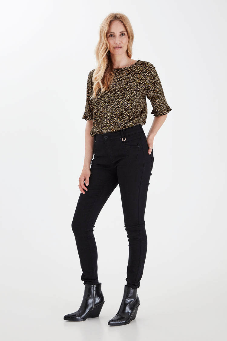 Pulz Emma Jeans Highwaist Skinny Leg - Black Denim 30inch Leg