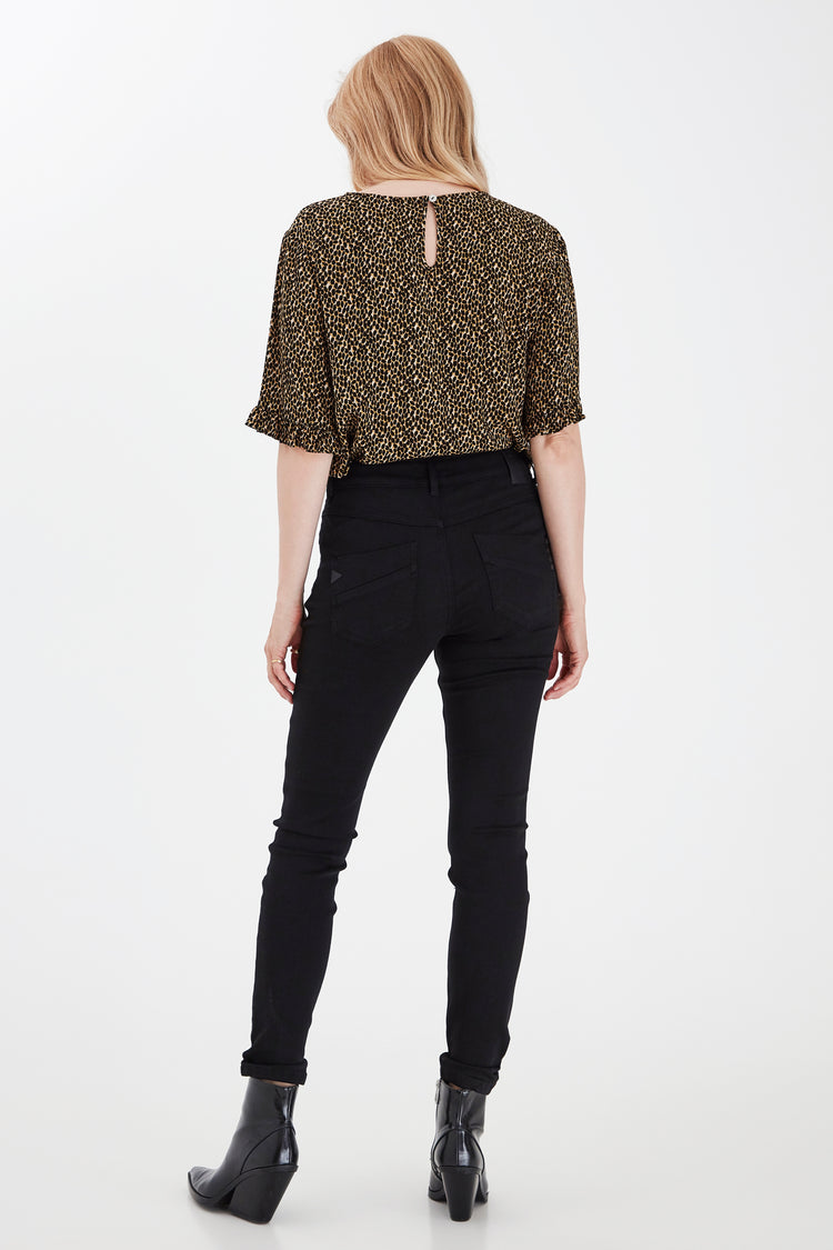 Pulz Emma Jeans Highwaist Skinny Leg - Black Denim 30inch Leg