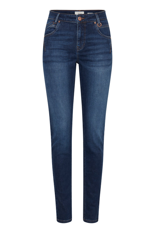 Pulz Emma Jeans Highwaist Skinny Leg - Dark Denim 32inch Leg