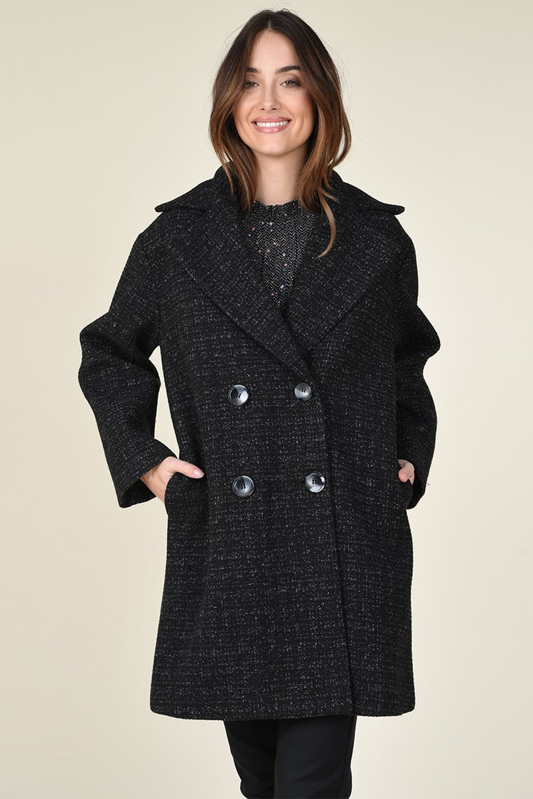 Molly Bracken Double Breasted Check Coat